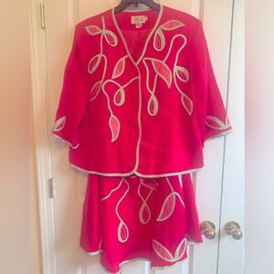 Y2K Linen jacket & skirt